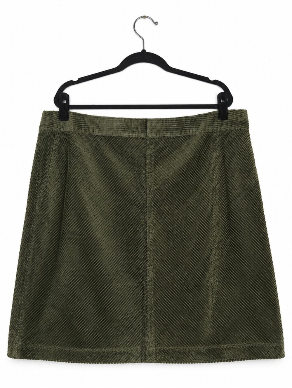 Talbots Plus NWT Olive Green Corduroy Skirt 22W Fall Academia Pockets Preppy